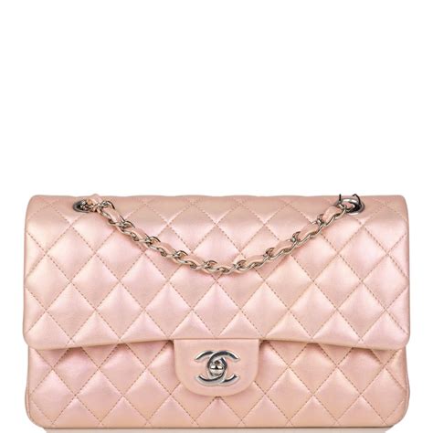 chanel lambskin silver hardware|Chanel lambskin medium bag.